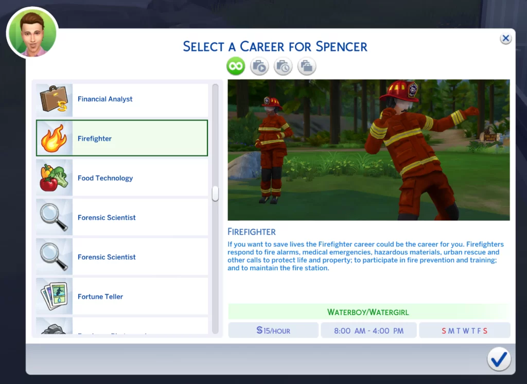 Sims 4 Firefighter Career Mod 
