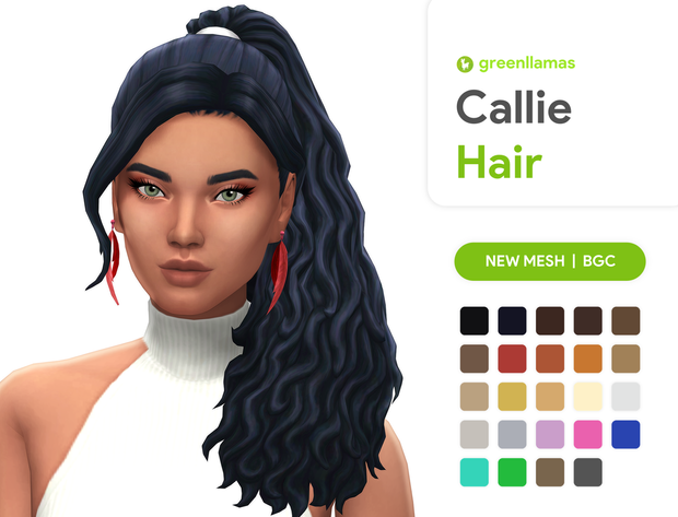 Sims 4 Callie Hair CC