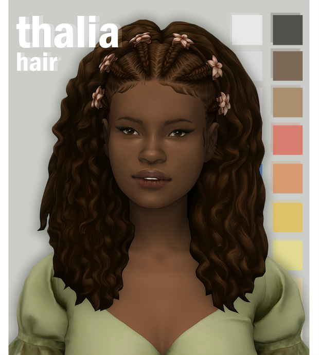 Sims 4 Thalia Curly Hair