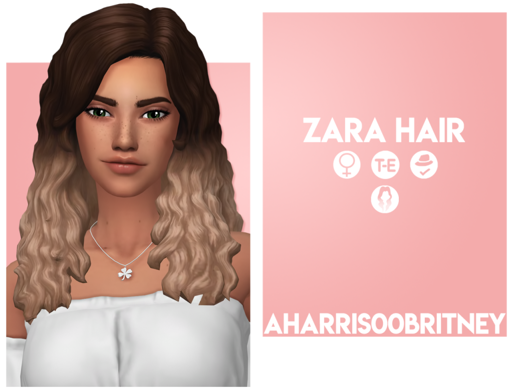 Sims 4 Zara Ombre Style Hair