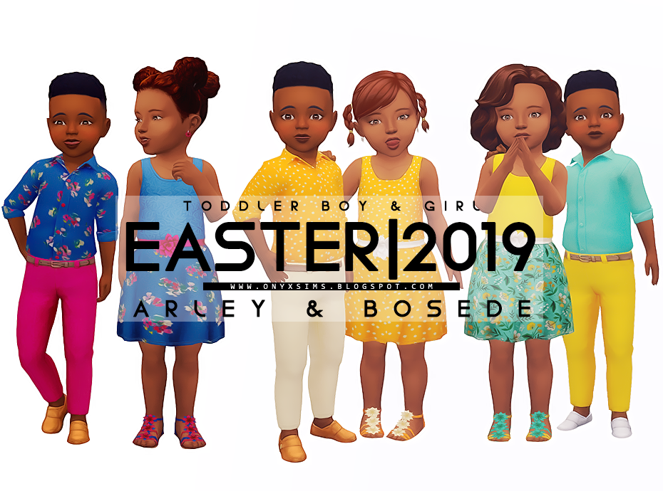 Sims 4 Toddler Easter CC Set