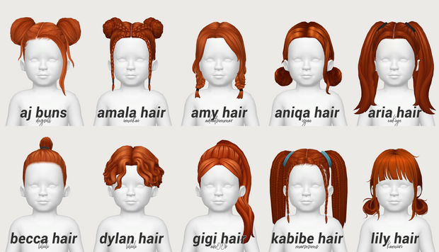 Sims 4 Toddler hair conversions pt.1