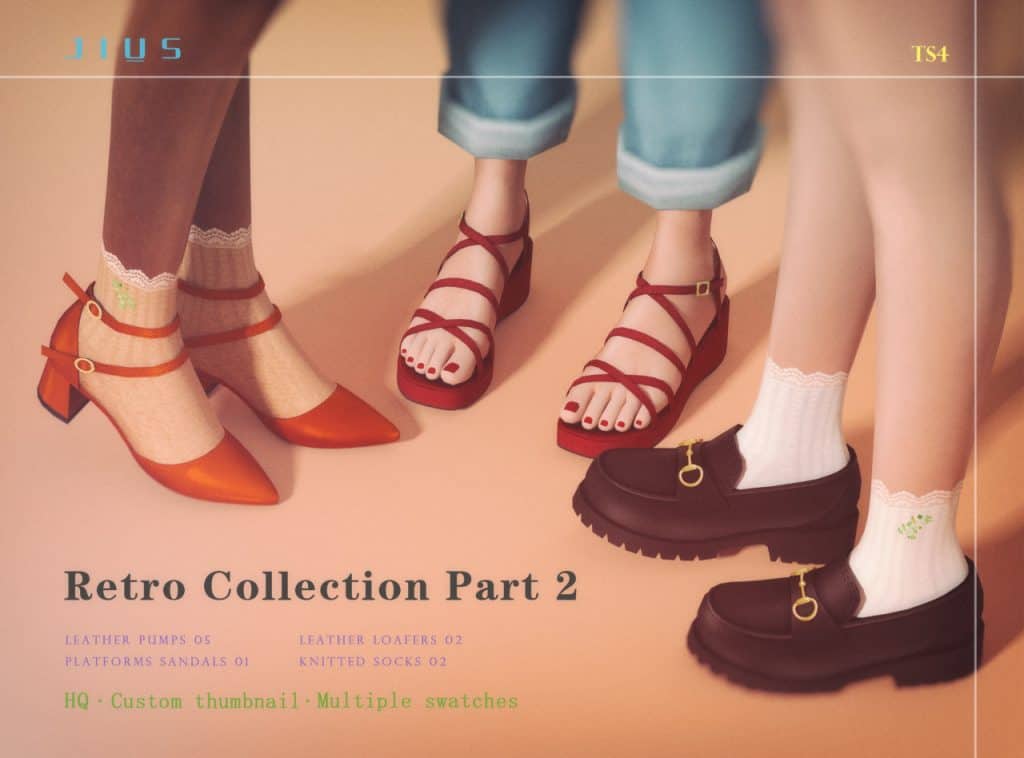  Sims 4 Shoes Retro Collection Part 2