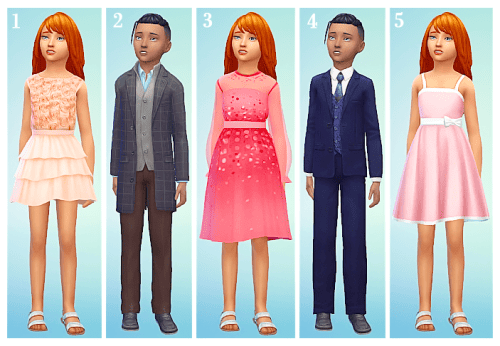 Sims 4 Child Formal Clothes