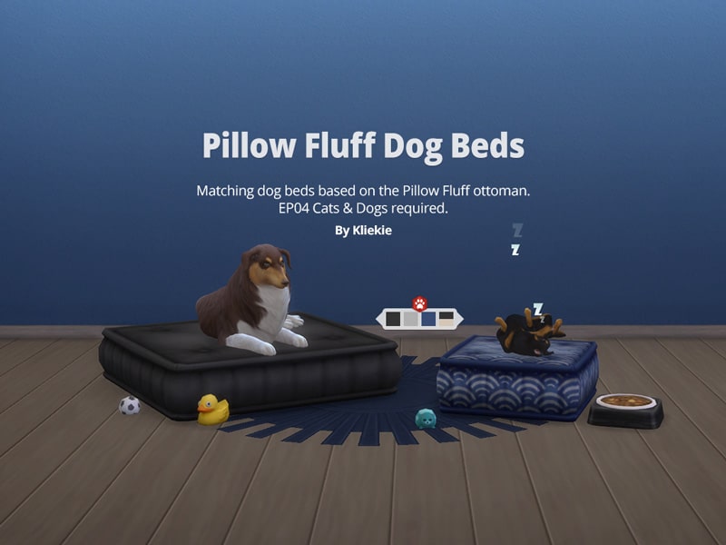 Sims 4 Pillow Fluff Dog Bed Large