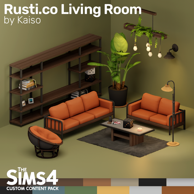 Sims 4 Rusti.co Living Room