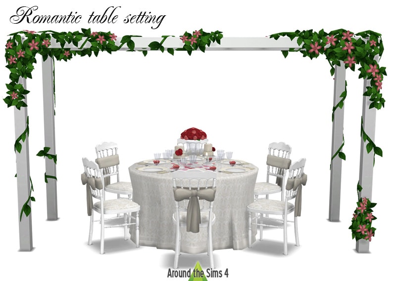 Sims 4 Romantic Table Setting
