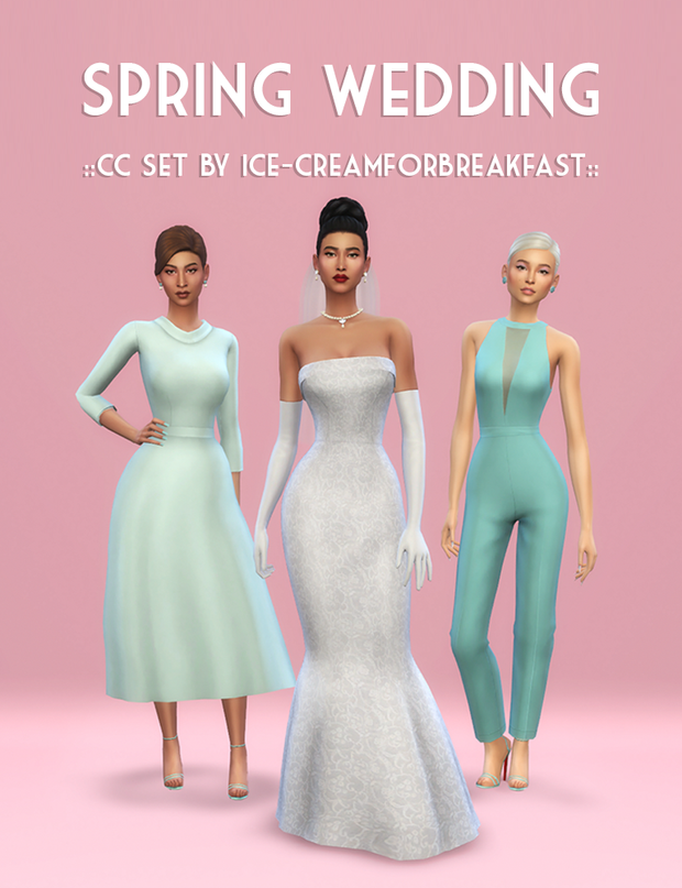 Sims 4 Spring Wedding Set