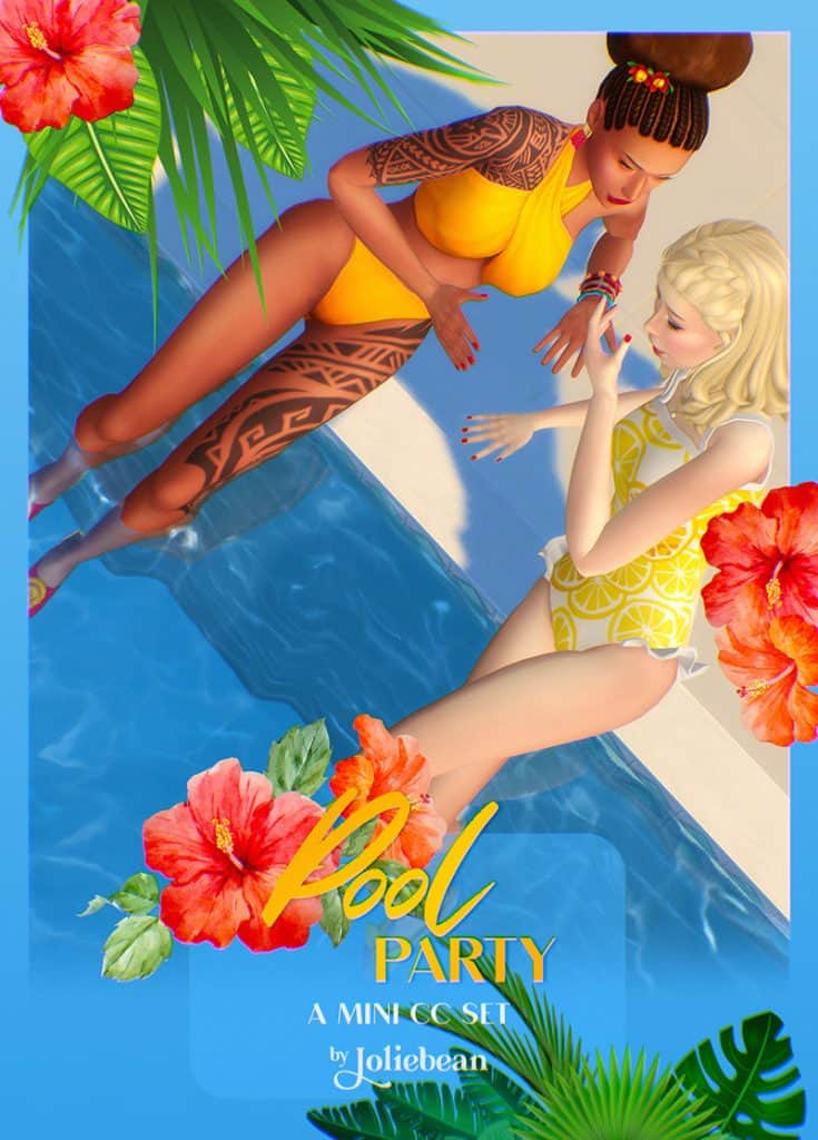 Sims 4 Pool Party Mini CC