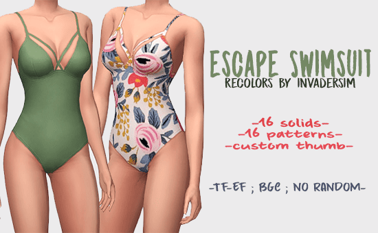 Sims 4 Escape Swimsuit