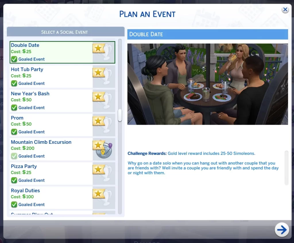 Sims 4 Double Date Event 