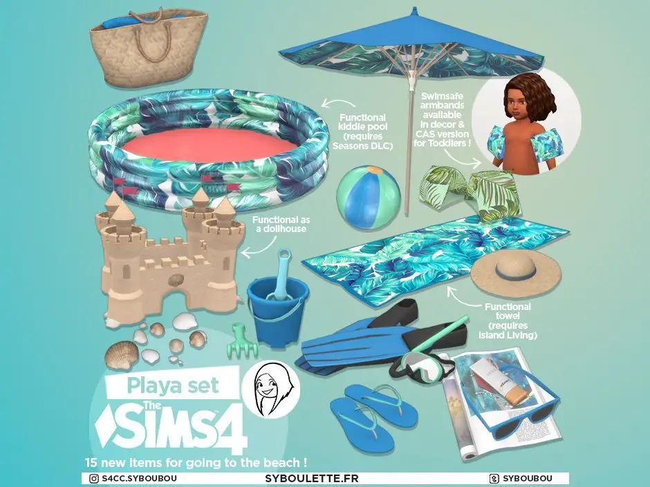 Sims 4 Playa Beach CC
