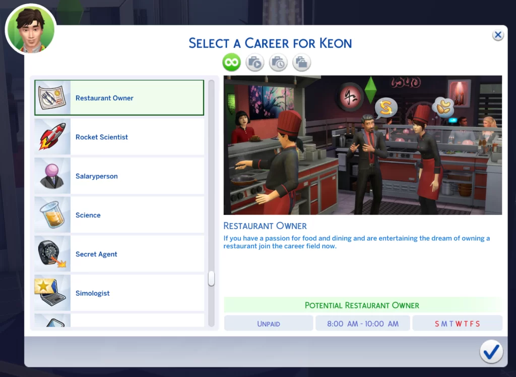 Sims 4 Restaurant Owner 