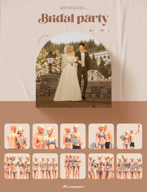 Sims 4 Bridal Party Pose Pack 