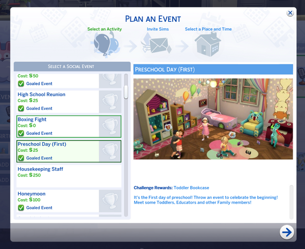 Sims 4 Preschool Day(First) Event 