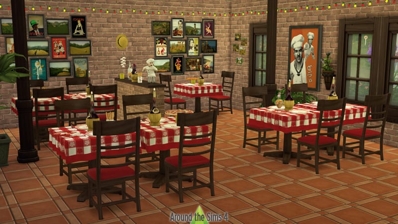 Sims 4 Pizzeria Furniture Set