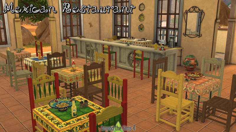 Sims 4 Mexican Restaurant Set