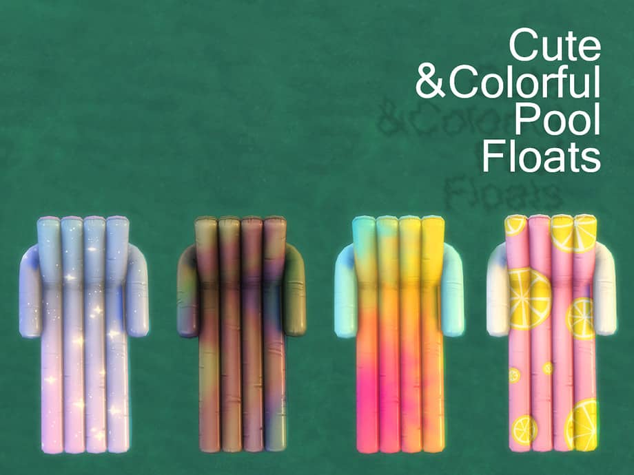 Sims 4 Cute and Colorful Pool Float