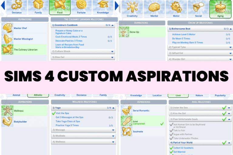 46+ Awesome Sims 4 Custom Aspirations You Need In Your Game Now