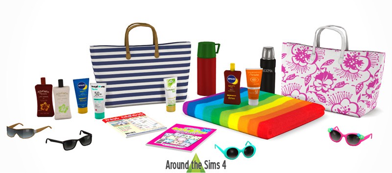 Sims 4 Pool Beach Bag Clutter 