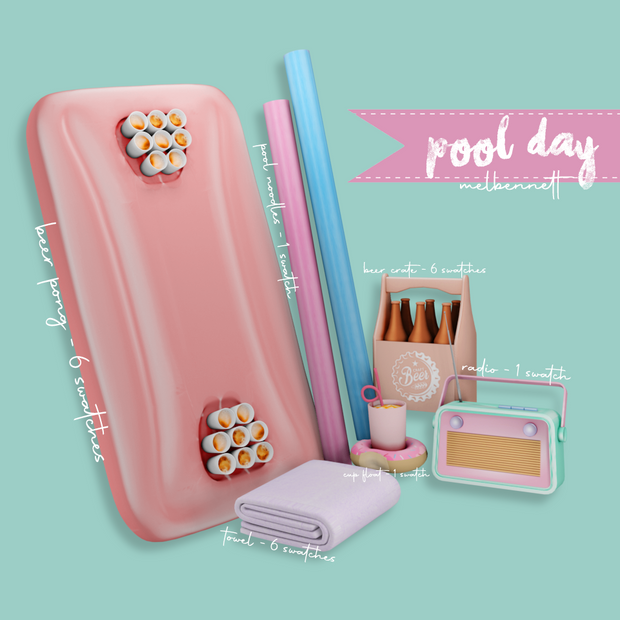 Sims 4 Pool Day Collection Decor 