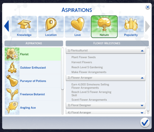 Sims 4 Florist Aspiration 