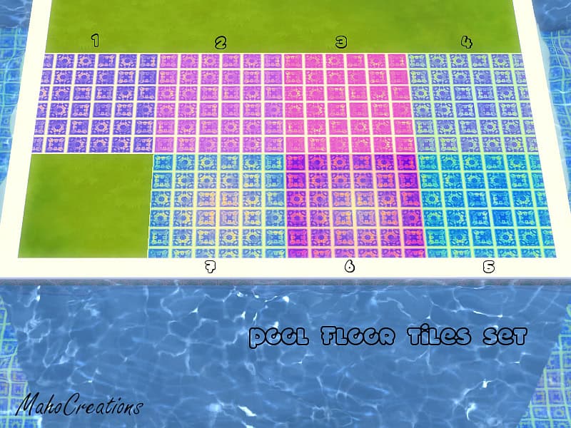 Pool Floor Tiles Set