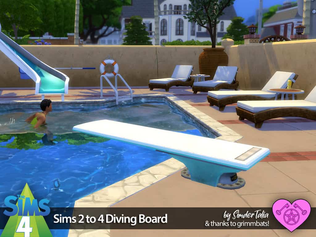 Sims 2 to 4 Diving Board (deco)
