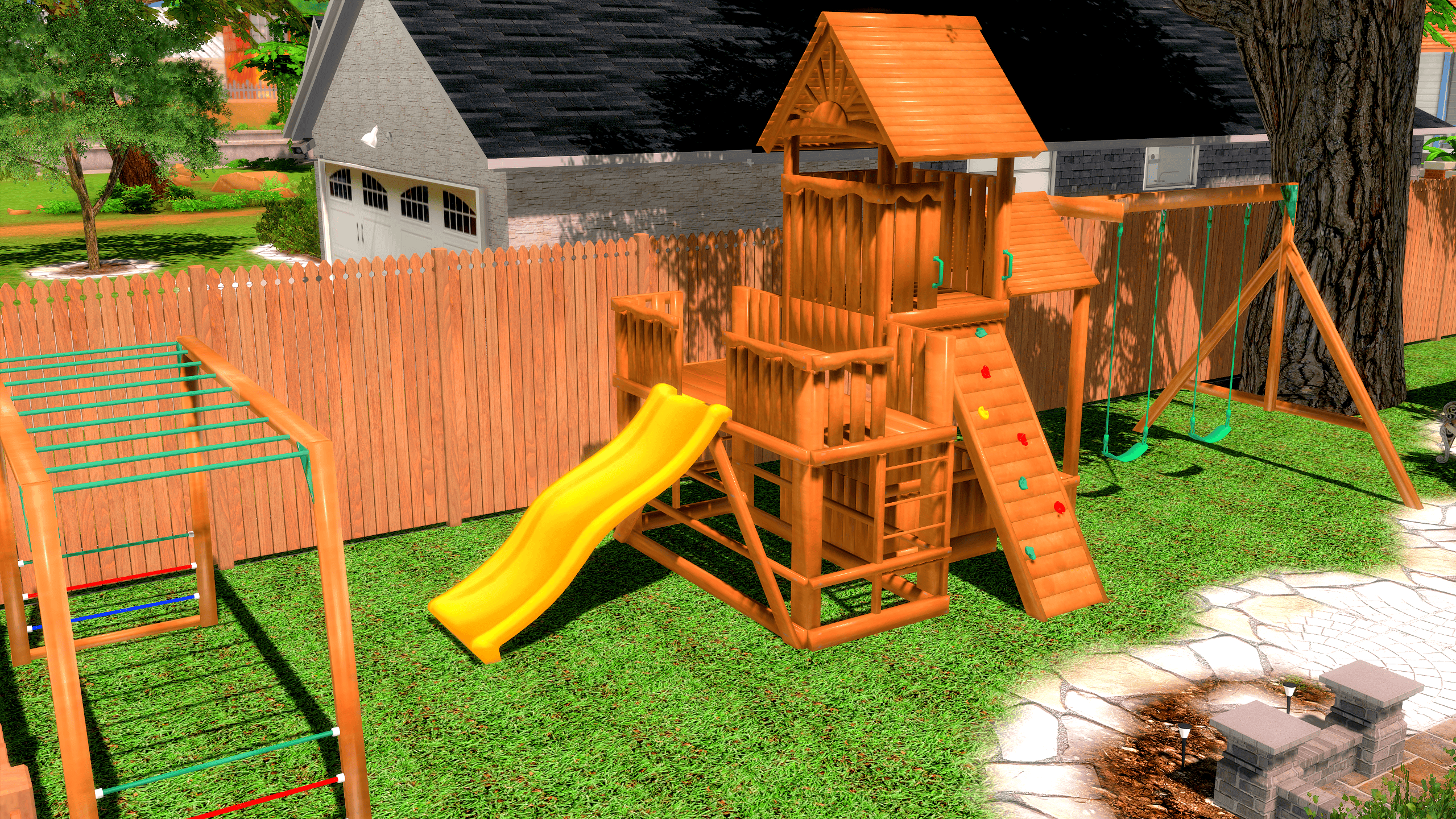 Functional Backyard Playground Set
